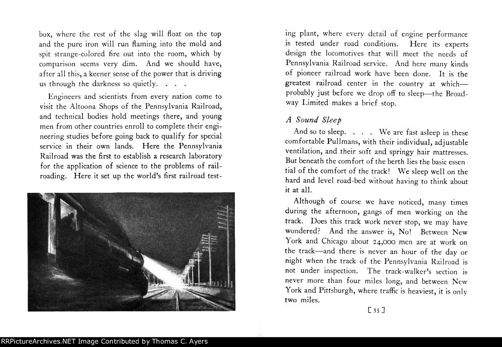 PRR "Broadway Limited," Pages 34-35, 1927